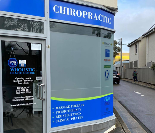 Exterior of Hurstville Wholistic Health Centre chiropractic and wellness clinic
